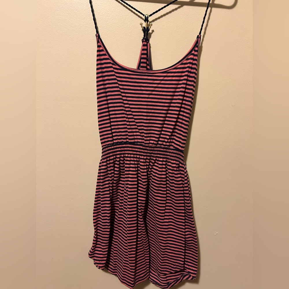 Cute spaghetti strap mini dress with anchor detail